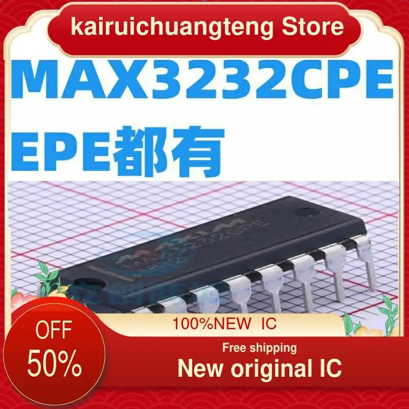 

10-200 шт. MAX3232CPE/MAX3232EPE DIP16 новый оригинальный IC
