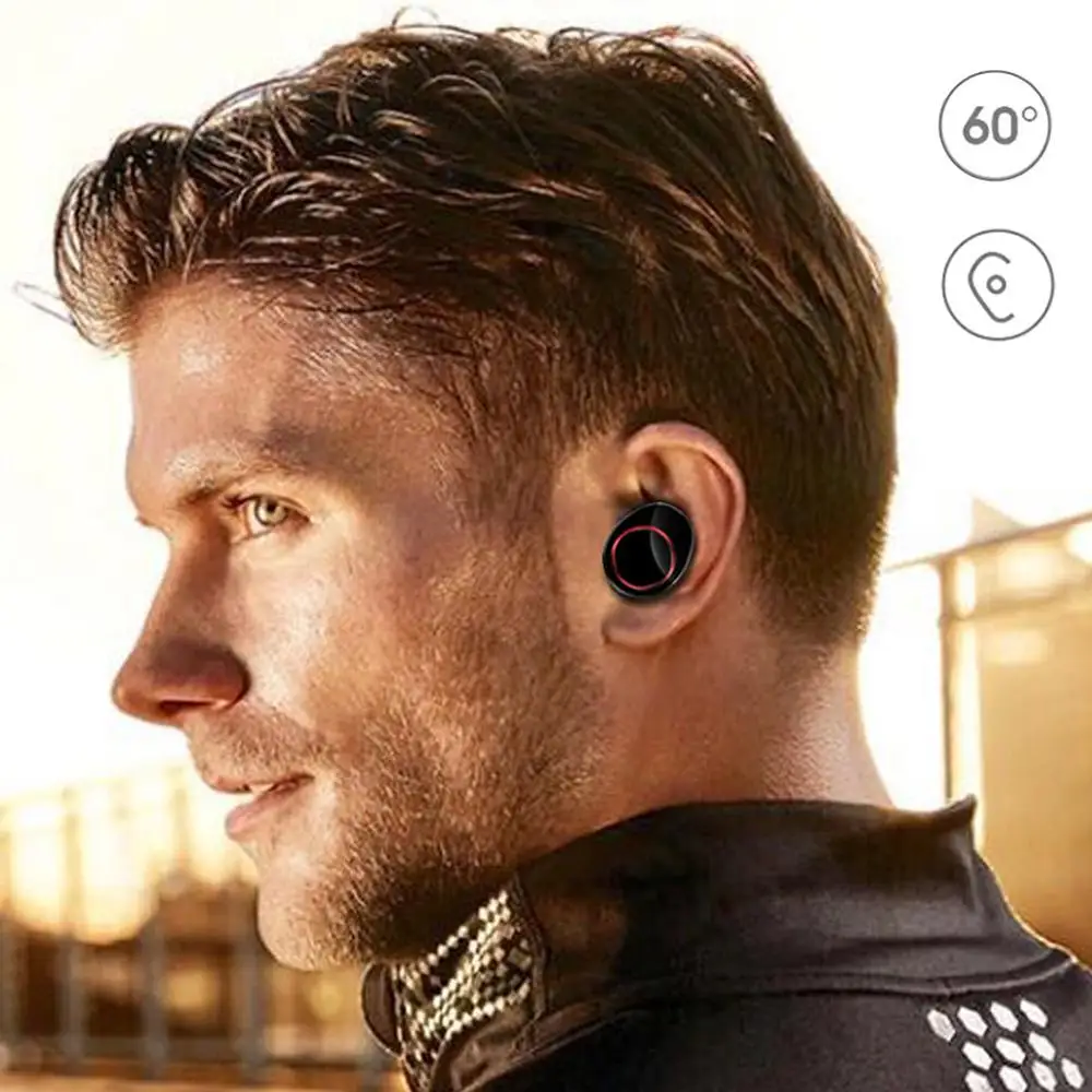 Наушники вкладыши TWS с Беспроводной наушники Bluetooth 5 0 Мощность Дисплей сенсорный