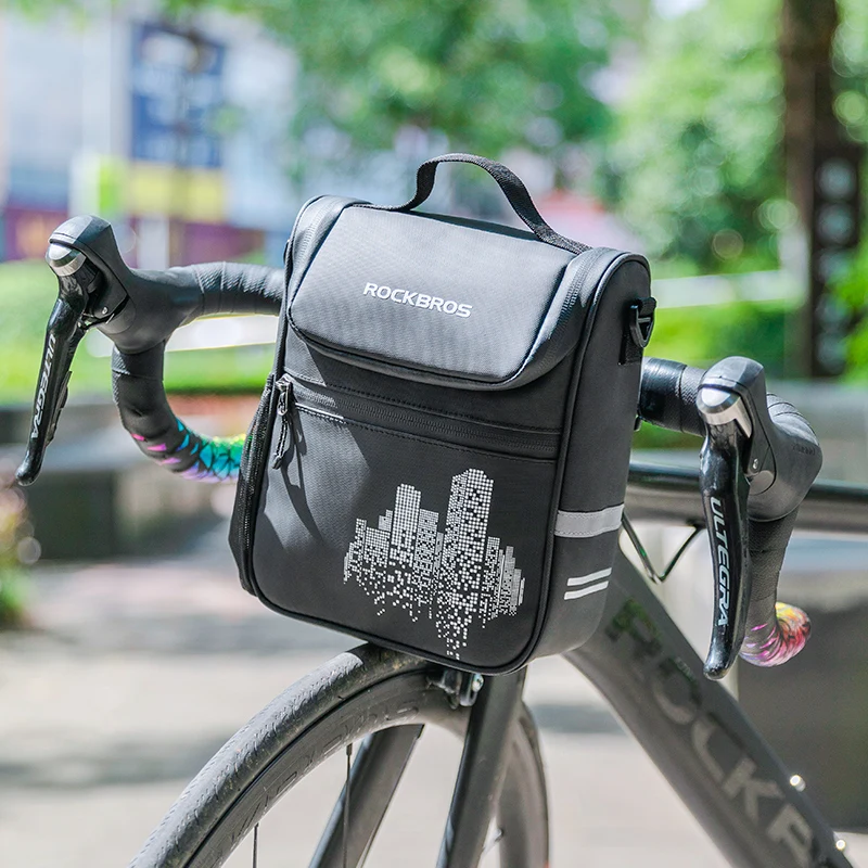 

Велосипедная сумка ROCKBROS, карман на раму, водонепроницаемая вместительная легкая, на руль, велосипедные аксессуары