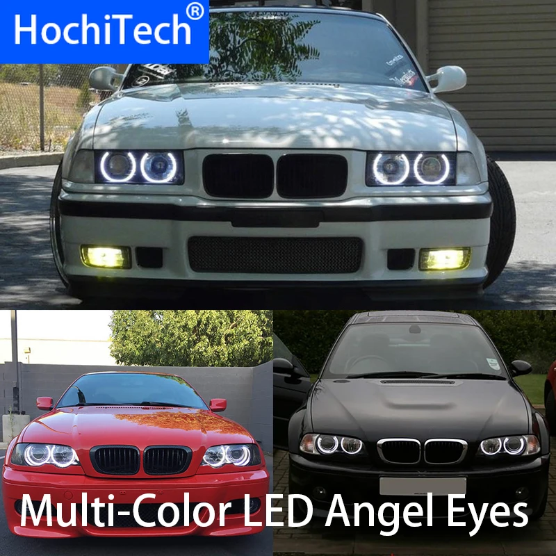 HochiTech ультра яркий мульти-Цвет RGB комплект светодиодов глаза ангела для BMW E36 E38 E39