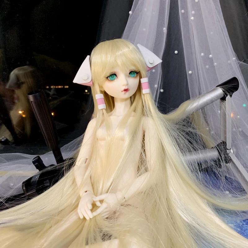 Парик для шарнирной куклы Bybrana сделай сам синтетическое волокно очень длинные