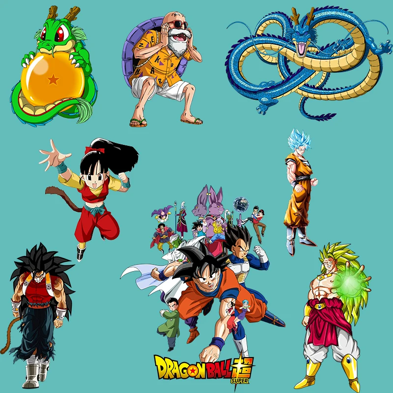 

Dragon Ball Japan Z Goku Fusible Patch for DIY T-Shirt Hoodies Thermal Clothes Stickers Patches Iron-on Iron Vinyl for Men Gifts