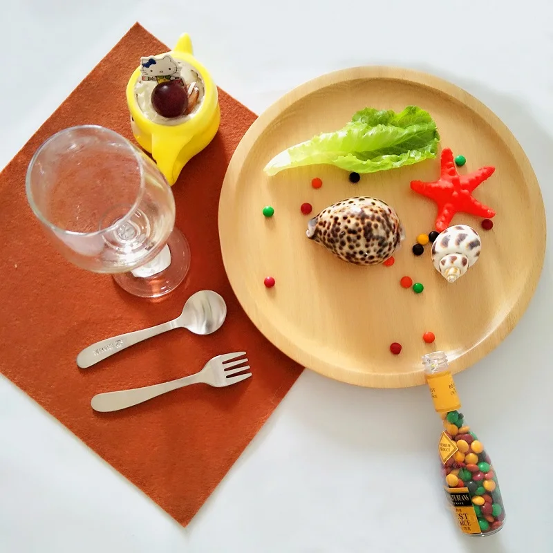 3 шт./компл. деревянные прямоугольные поддоны чистого цвета с милым принтом