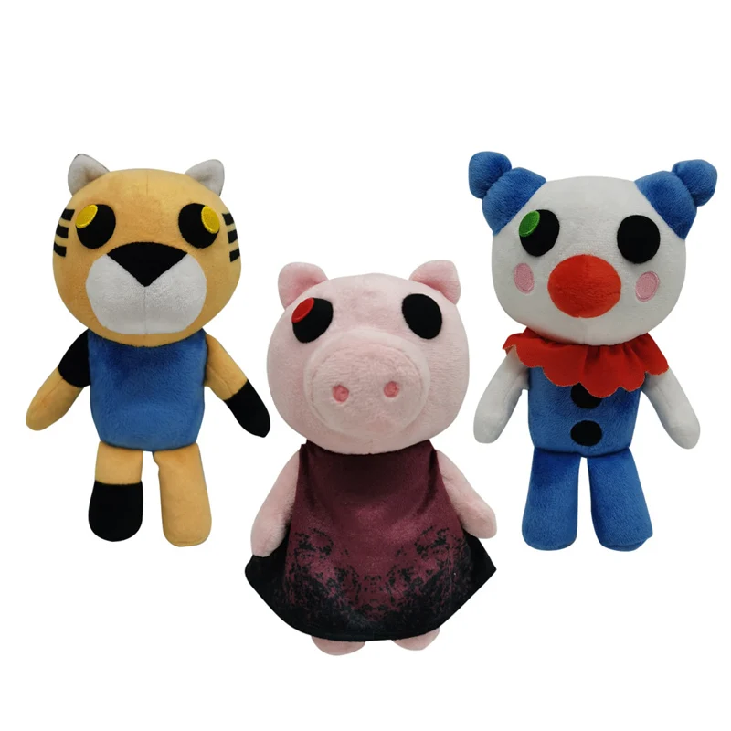 

Милая игра свинка Мягкая кукла игрушки мультфильм клоун тигра убийца новая свинка плюшевые игрушки подарки для детей 20 см