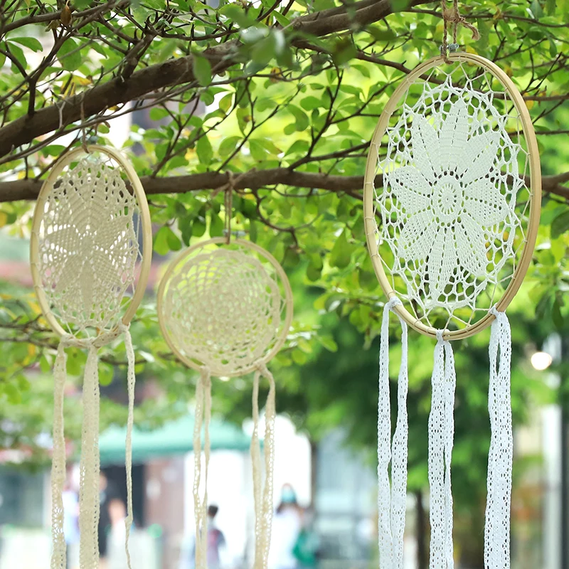 Декор для дома Ловец снов с огнями перья украшения ручной работы скандинавский