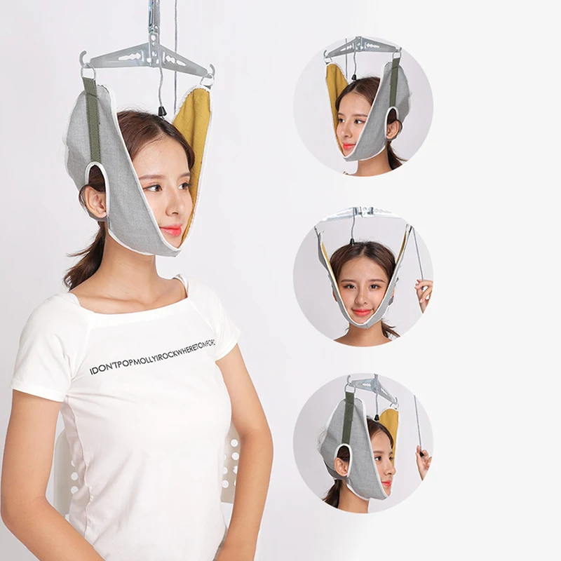 neck orthosis traction frame Cervical traction device home stretching ...
