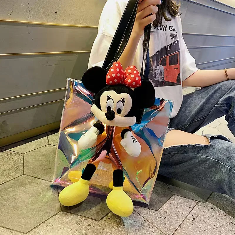 

Disney girls Mickey Minnie shoulder Bag Outdoor cute plush toys Shopping Handbag Girlfriend gift