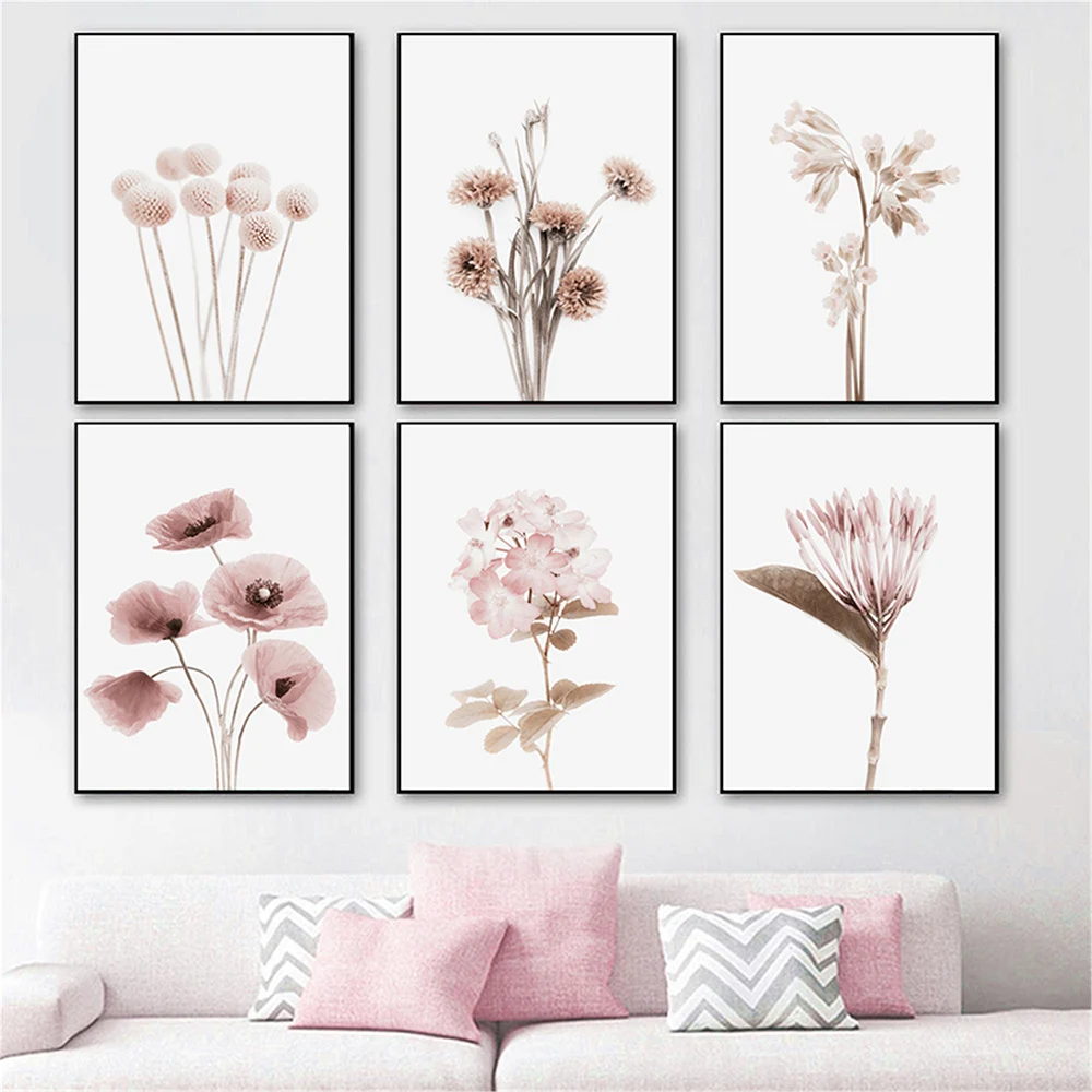 

Botanical Flowers Plant Posters and Prints Gallery Wall Art Nordic Canvas Painting Dreative Pictures for Living Room Home Decor