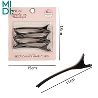 5 pcsset black holding hair styling clip pro salon hairdressing hairpins home use diy plastic alligator women hair clip tools