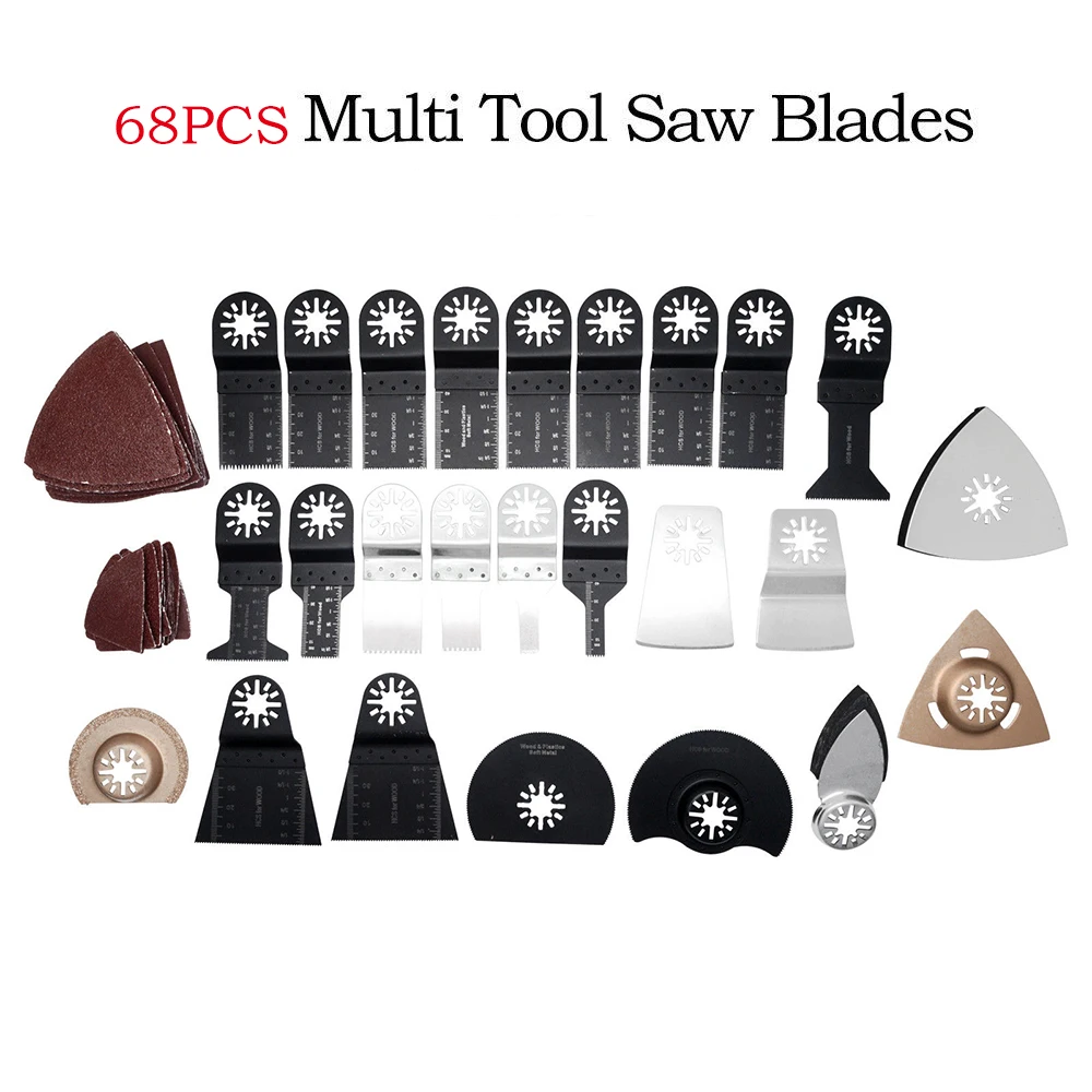 

New 68Pcs Oscillating Multi Tool Saw Blades for Fein Multimaster Renovator Power Tools Metal Cutting Electric Tools Accessories