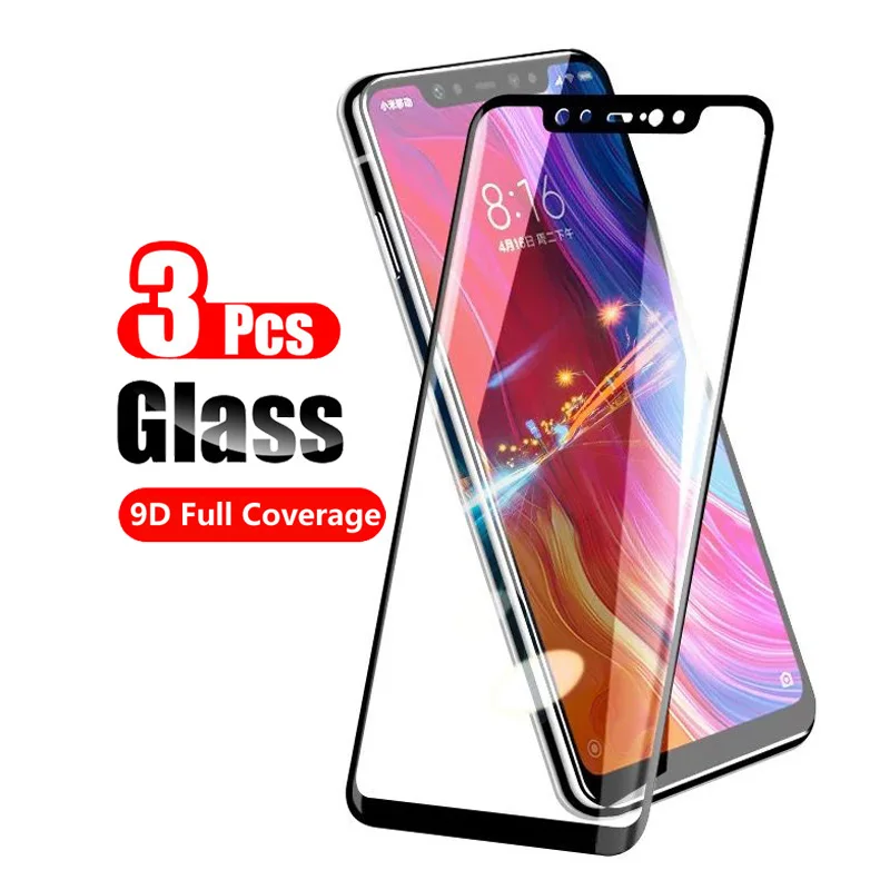 3 PACK 9D стекло для Xiaomi Mi 8 Mi8 Lite SE закаленное полноэкранное Защитное Pro Edge to