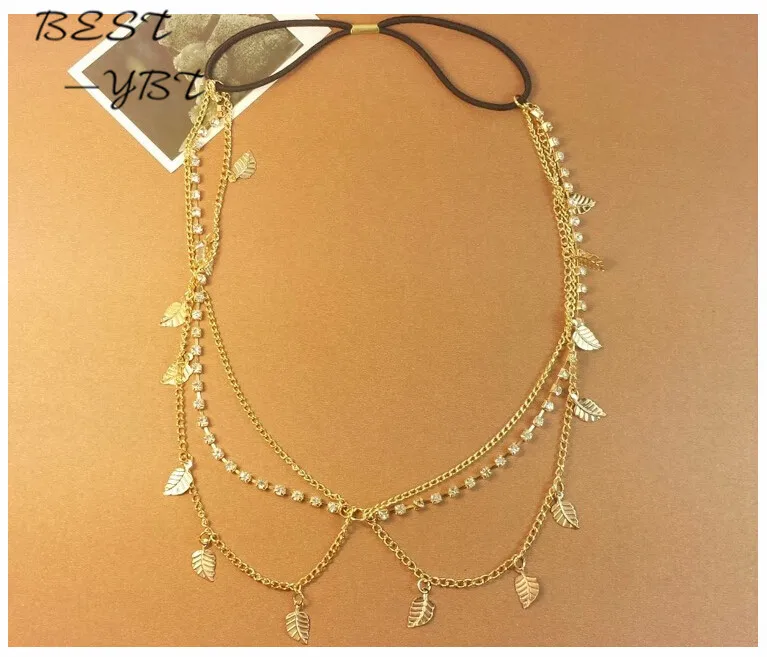 Ободок для волос в виде листьев и чашек|headwear women|crystal headbandhair acessories |