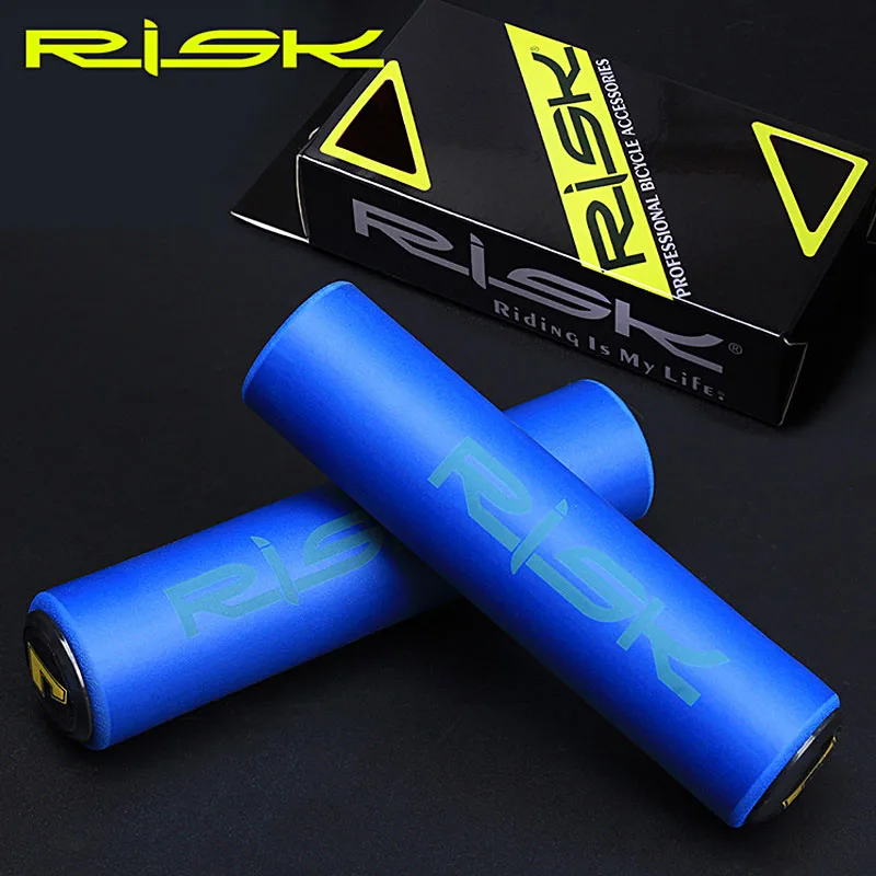 Blue 1 пара руля велосипеда ручки силикагель горный велосипед Ultralight Ручка велосипеда бар ручки Велоспорт Запчасти Аксессуары - Цвет: Blue