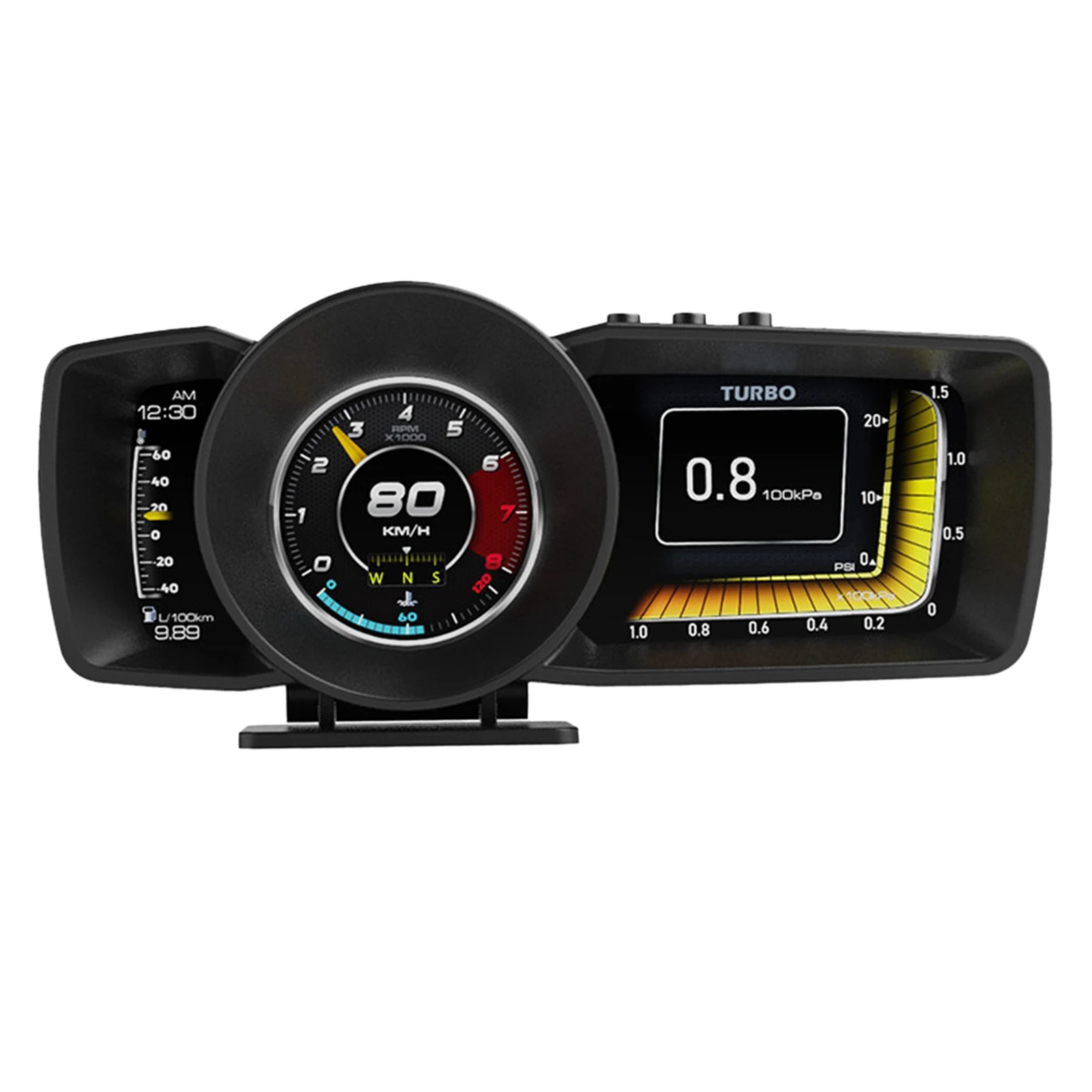 

Car Head up Display Dual System 3.5’’ HUD OBD2 GPS Interface Engine RPM Voltage Coolant Oil Temperature Turbo Fuel Rail Pressure