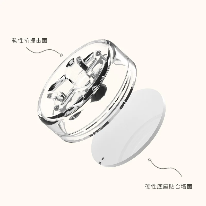

4 transparent door handle anti-collision cushions stickers toilet anti-collision cushions, and door rear silent silencing
