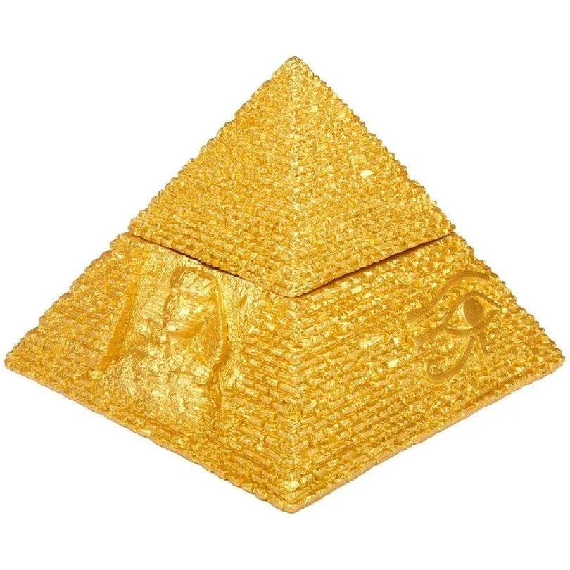 Золотая каменная энергетическая Пирамида Древняя египетская Гиза сувенир