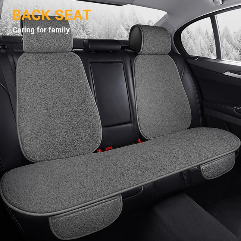 Плюшевый чехол для автомобильного сиденья зимняя теплая подушка универсальная