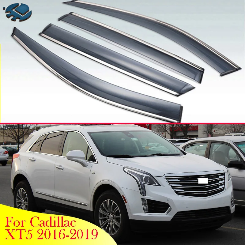 

Автомобильные Боковые окна Wind для Cadillac XT5 2016-2019 дефлекторы затемненные солнцезащитные козырьки аксессуары 4 шт. 2017 2018