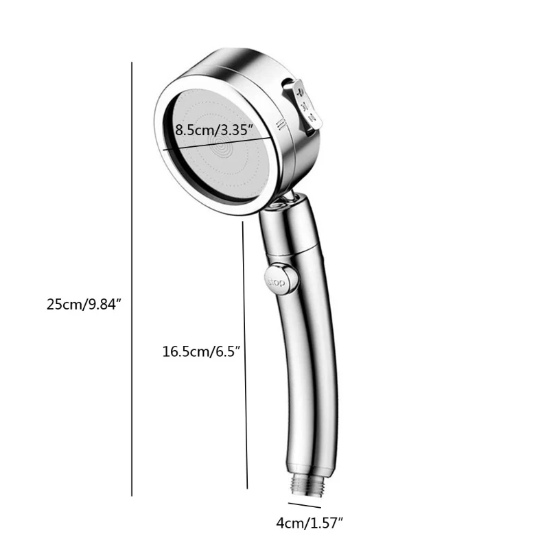 

Ionic Rainfall Shower Head Water-Saving 4-Mode Shower Spray with Water Stop High Pressure SPA Showerheads with Filters