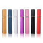 Металлический стеклянный футляр, 1 шт., флакон для духов, алюминиевая сопла, стандартная бутылка для парфюма, косметический стеклянный контейнер 12 мл