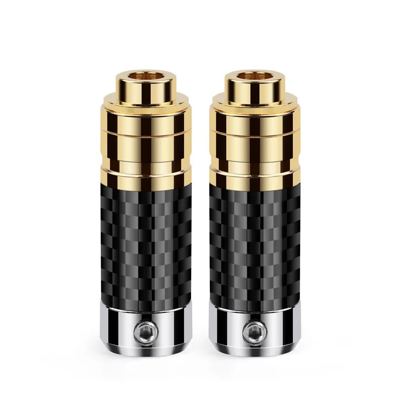 4 Poles Gold Plated 4.4mm Jack 4.4 Female Connector Hifi Headphone Plug For 6.2mm Speaker Amplifer Audio Adapter Soldering