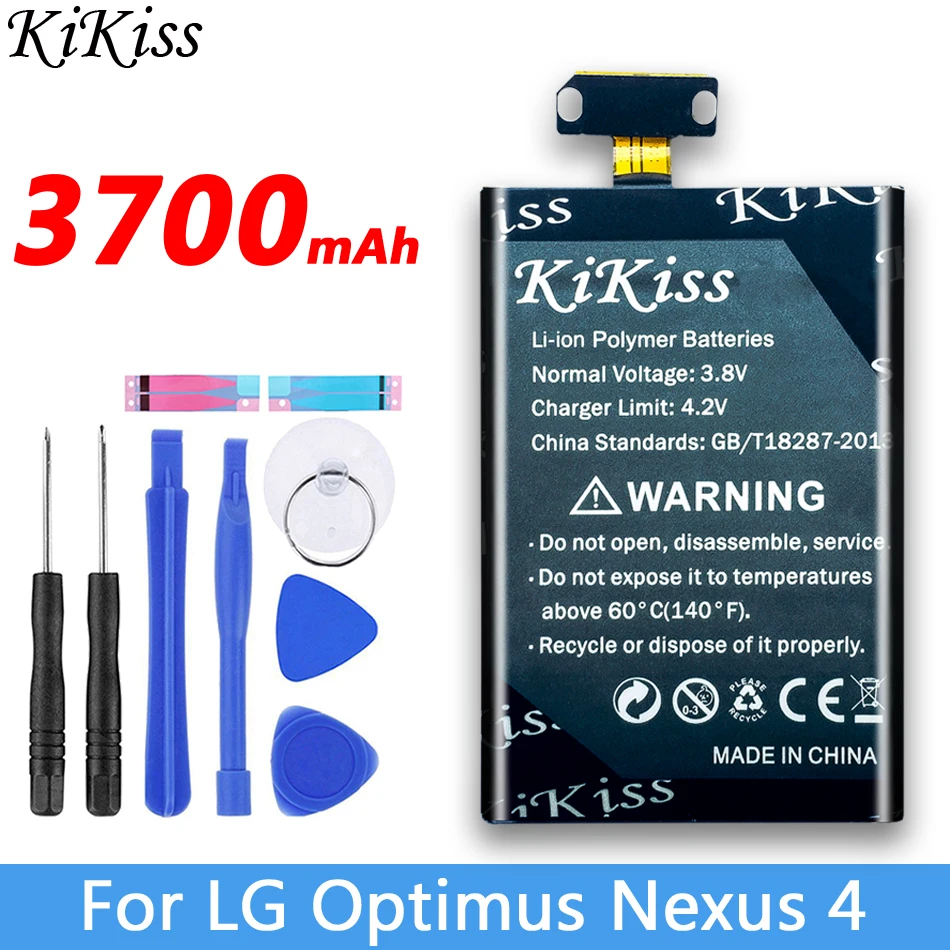 KiKiss для LG Google Nexus 4 Nexus4 E960 E975 E973 F180 3700 мА/ч мобильный телефон запасная батарея BL T5 BLT5