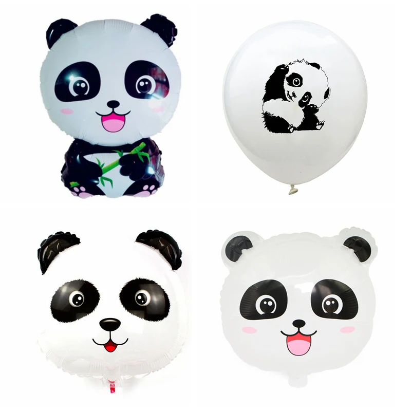 Cartoon Panda Foil Balloons Happy Birthday party supplies kids inflatable Classic Toys China Globos Children's Balloon | Дом и сад