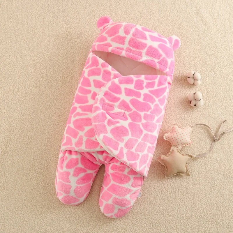 

Baby Sleeping Bag Flannel 100%Cotton Blanket Thicken Split Legs Anti-kicking Envelope Baby In Fall/Winter Newborn Swaddle Wrap