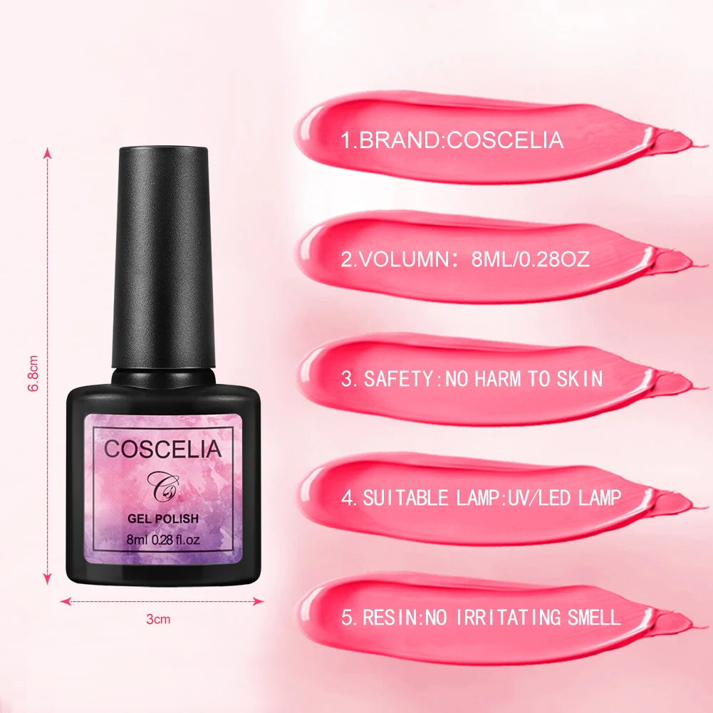 Лампа для ногтей COSCELIA УФ гель набор инструментов маникюра полуперманентный лак