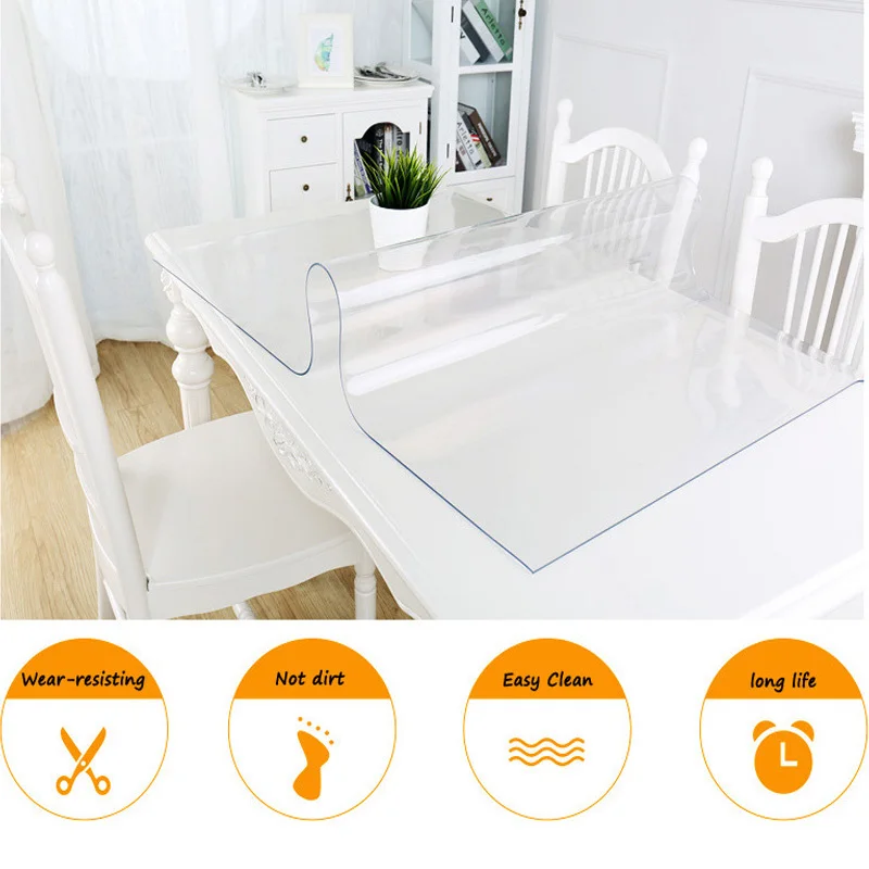 ПВХ прозрачная скатерть коврик водонепроницаемый Д 'вода и кухня нескользящий