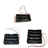 400pcslot 2x 3x 4x 18650 3 7v batteries holder storage box case with wire leads 2 3 4 slots plastic battery shell