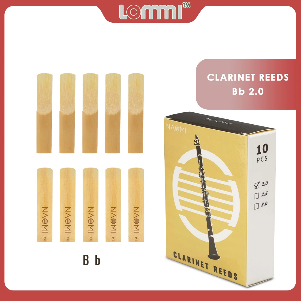

Трости LOMMI Woodwind Bb для кларнета, 2,0 Премиум бамбуковые трости, замена для профессионального кларнета, для кларнета, 10 шт.