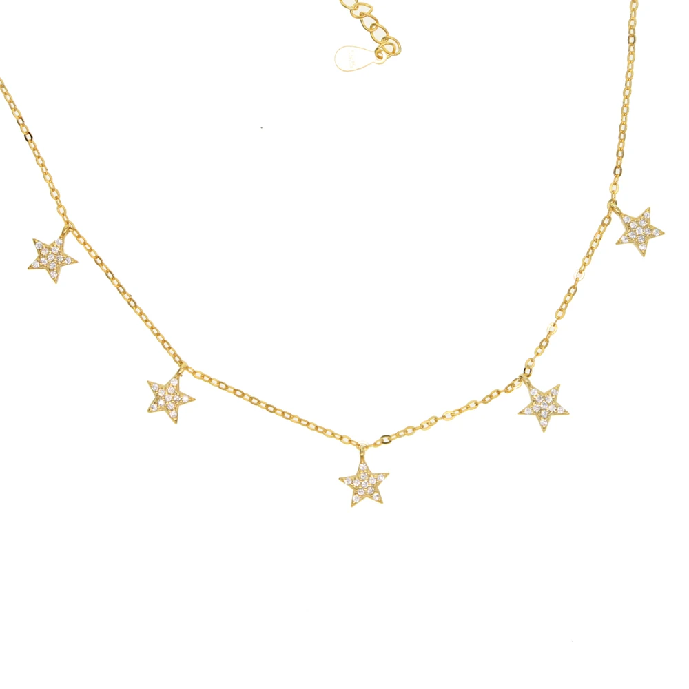 Женское колье чокер с фианитами подвеска из стерлингового серебра 925 пробы 5