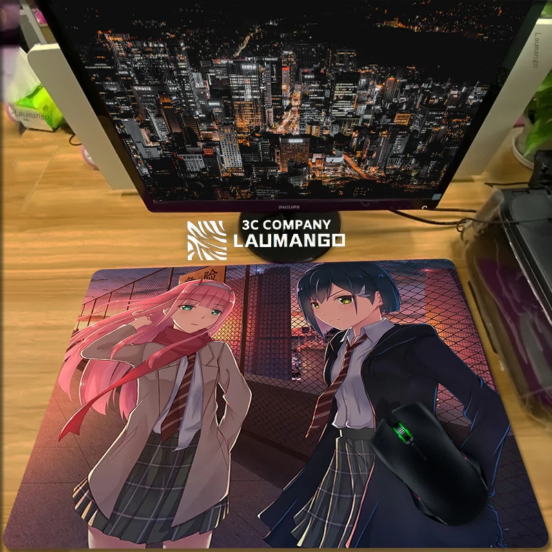 

Zero Two Computer Desk Mat Varmilo Gaming Mouse Pad Small Pc Mats Gamers Accessories Laptop Gamer Cs Go Mausepad Mousepad Carpet