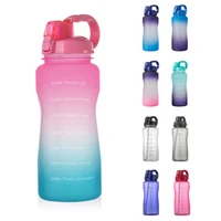 water bottle 128oz 64oz 3 8l 2l with unique timeline measurements goal bpa free sports portable gym jug water bottle with straw