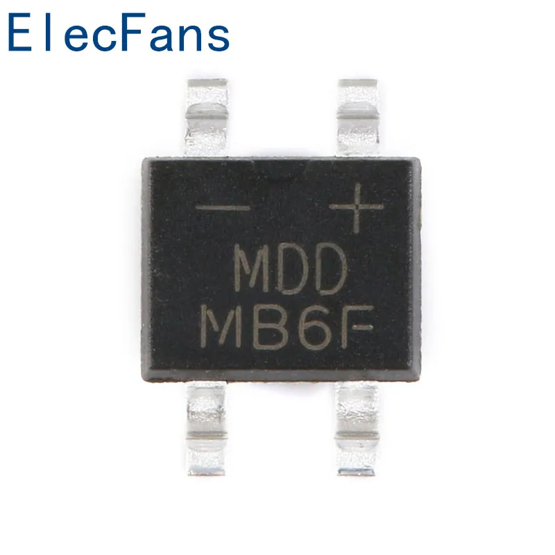 100 шт. оригинальный мостовой выпрямитель MDD MB6F 0 5/0.8A 600 В однофазный стеклянный
