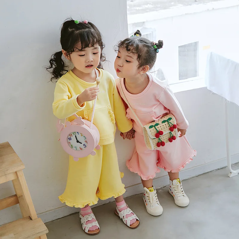 Осеннее платье для маленьких девочек новинка 2019 одежда корейский модный детский