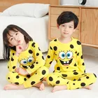 Детские пижамы 2020, осенняя одежда для сна для девочек и мальчиков, одежда для сна, Одежда для младенцев, пижамные комплекты с мультяшными животными, хлопковые детские пижамы