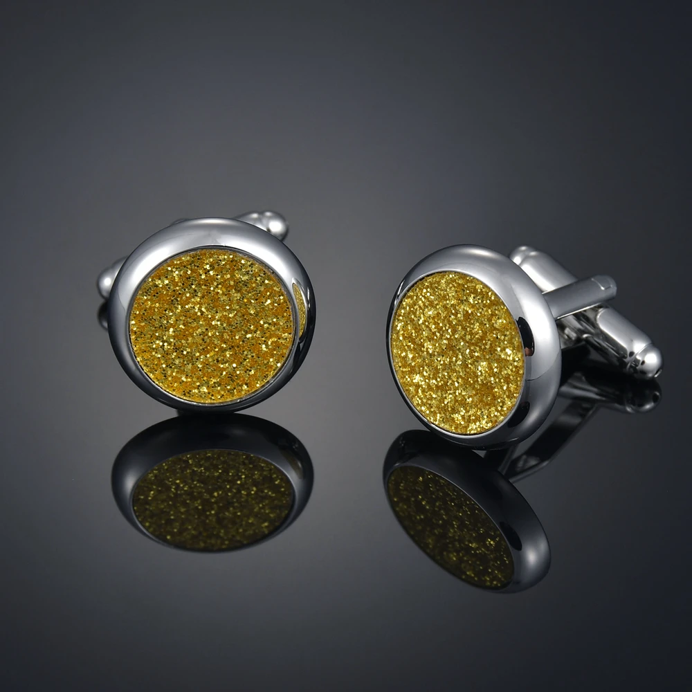 Французские круглые золотые песочные часы запонки шпильки Мужские аксессуары