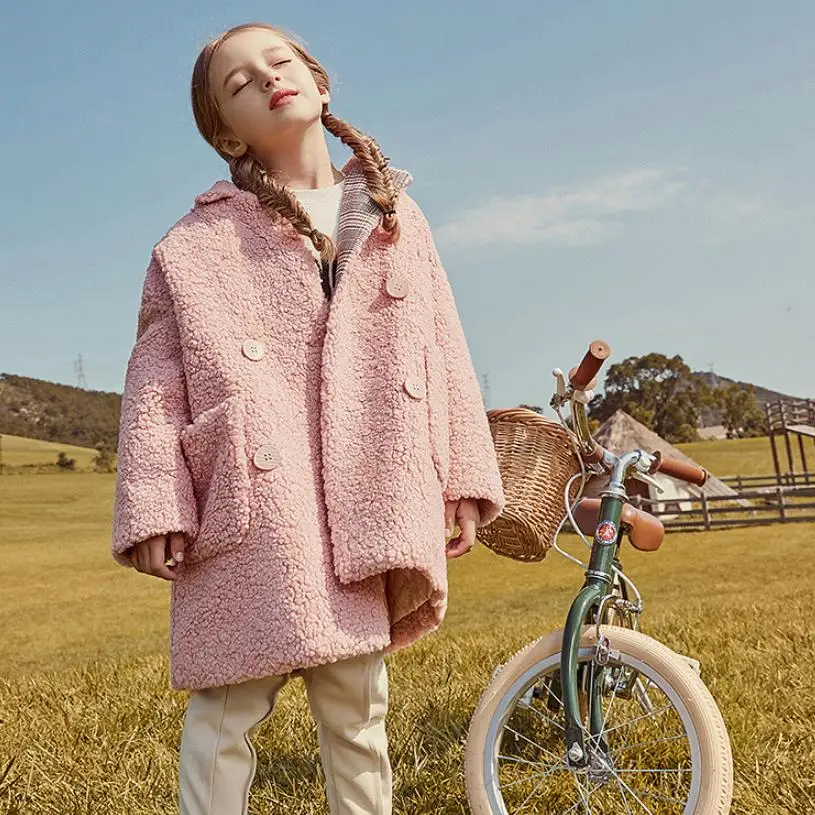 Оптовая продажа детское меховое пальто детские толстые теплые куртки с