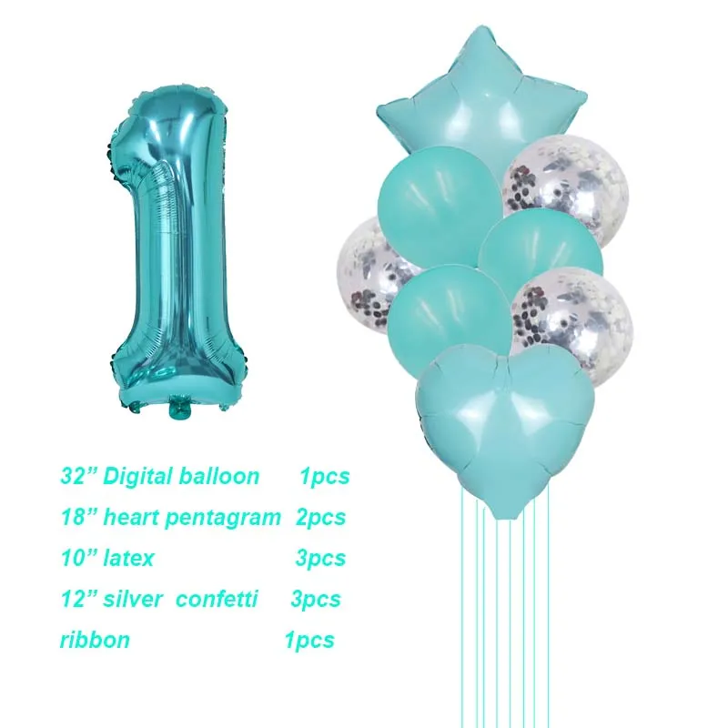 

10pcs/set Tiffany Balloons Set 32inch Latex Confetti Helium Air Ball Multicolor Wedding Birthday Party Decoration Supplies