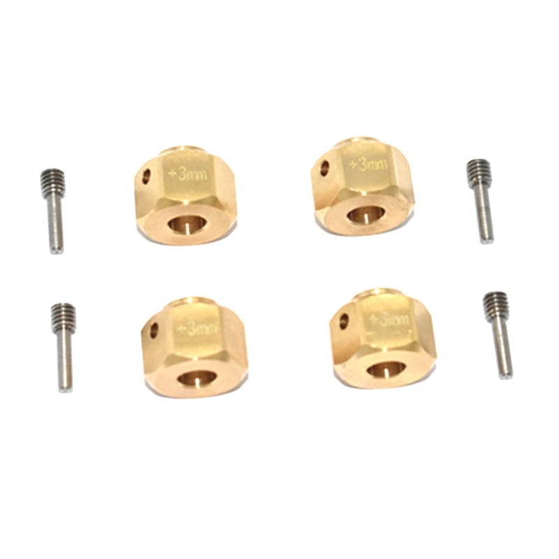 

8mm Heavy Brass Wheel Hex Wheel Hub Extended Adapter Widened m for Axial SCX10 III AXI03007 Capra 1.9 UTB AXI03004