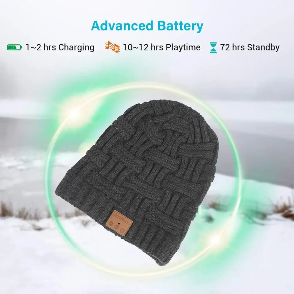 Обновленная Bluetooth 5 0 бини Беспроводная с наушниками музыкальная шапка встроенный