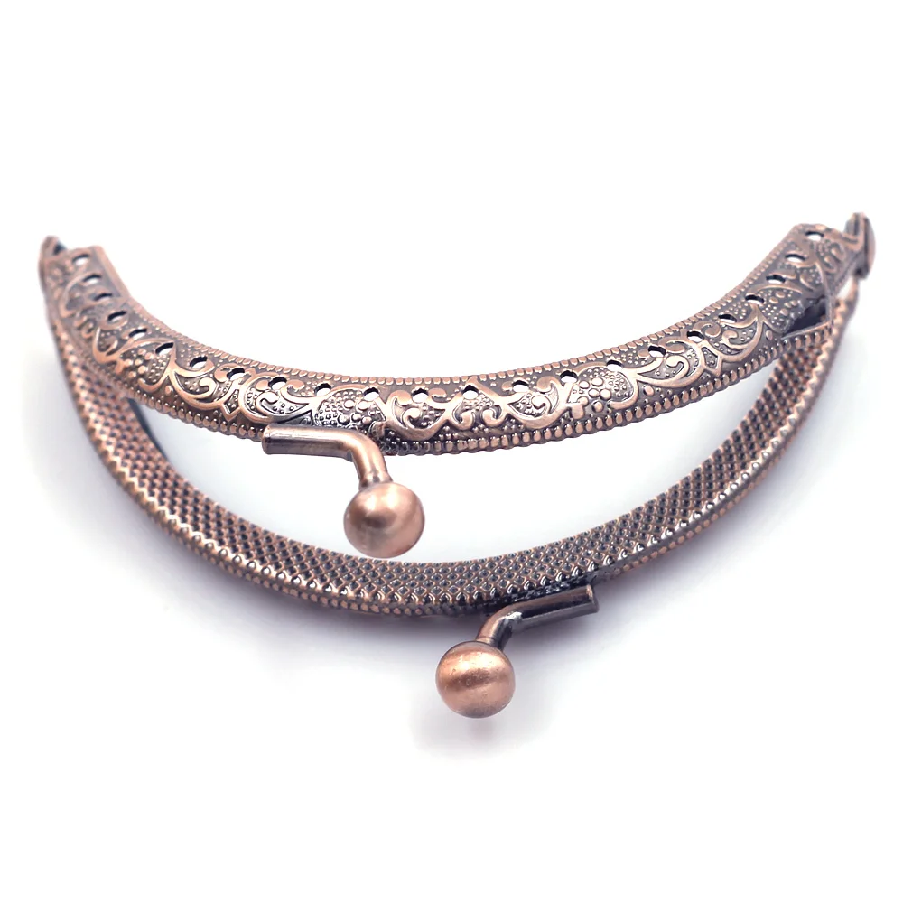 

50PCS 8.5cm Metal Purse Frames Arch Kiss Clasps Clutch Buckle Clips Handbag Handle Copper Tone DIY Luggage Hardware Accessories
