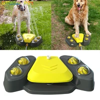 pets dog combe hair outdoor bathing shower sprinklers step on drinking fountain automatic drinking fountain interactive for dogs