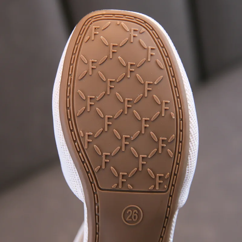 

2021 Spring Summer Children's Leather Shoes Shallow Princess Sandals Solid Color Bling Girls Shoes