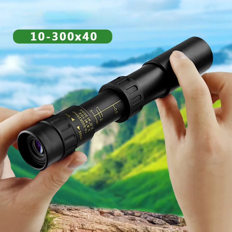 Мощный бинокль 10-300X40 профессиональный телескоп дальнего действия HD военный