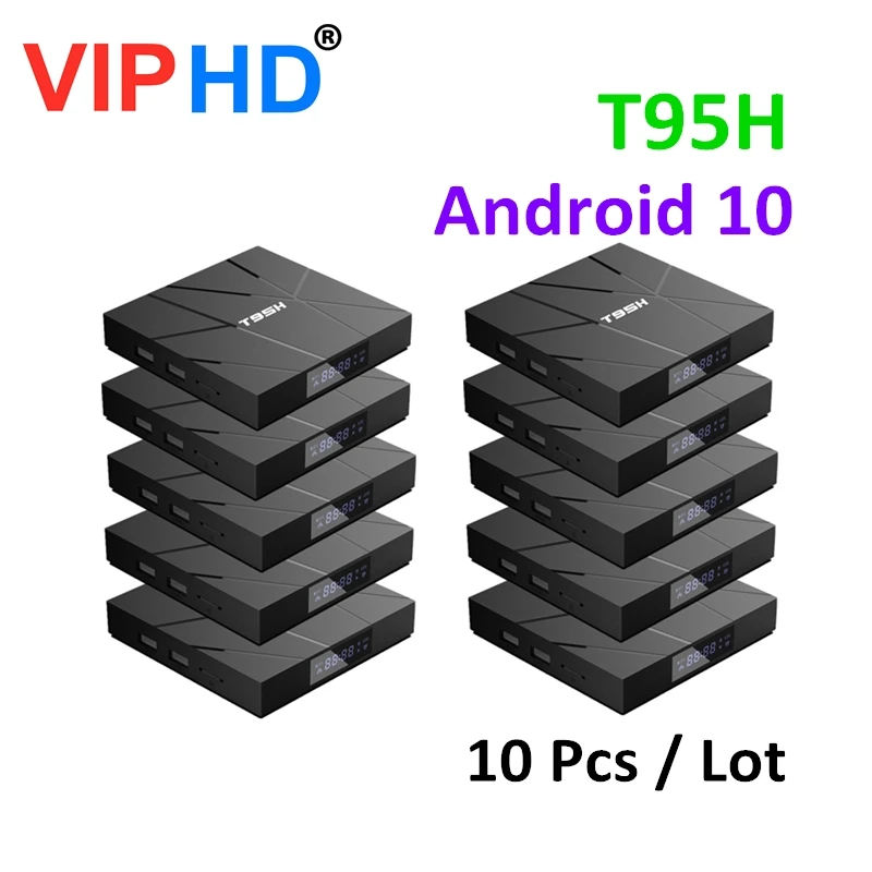 От DHL 10 шт. в комплекте T95H ТВ приставка Android 0 Смарт Декодер каналов кабельного