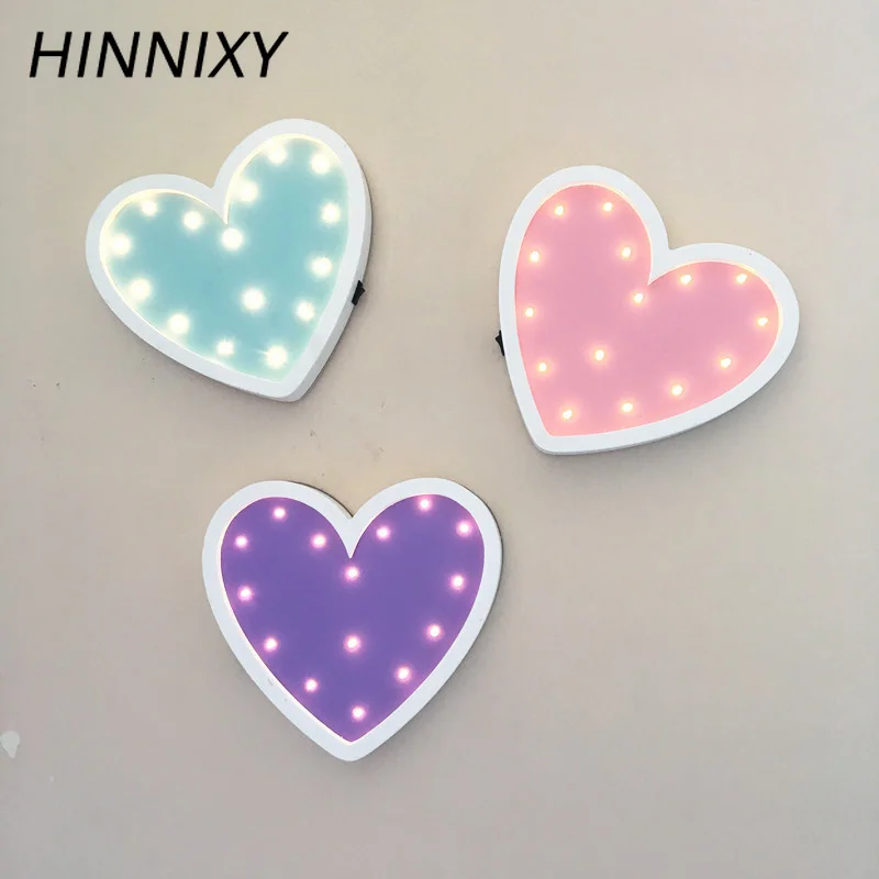 Hinnixy 3D деревянные ночные светильники в форме сердца шатер букв домашний декор