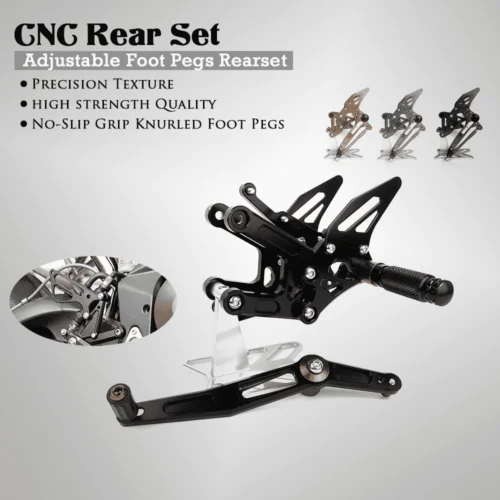 

Motorcycle Footpeg Rearset Adjustable Aluminum Alloy Rearsets Rear Set Foot Pegs Footrest for YAMAHA YZF-R6 06-16